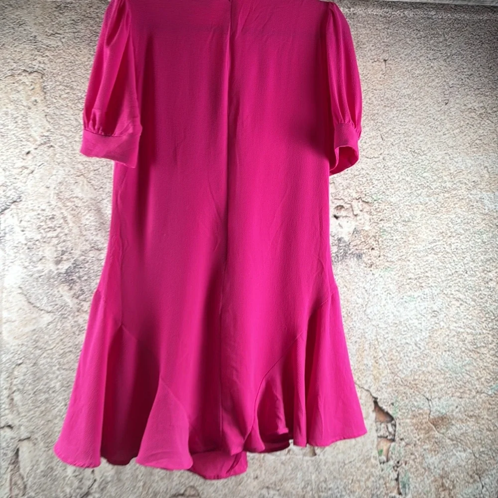 CeCe Fuchsia Ruffle Trim Topsize medium C29 - Picture 7 of 7